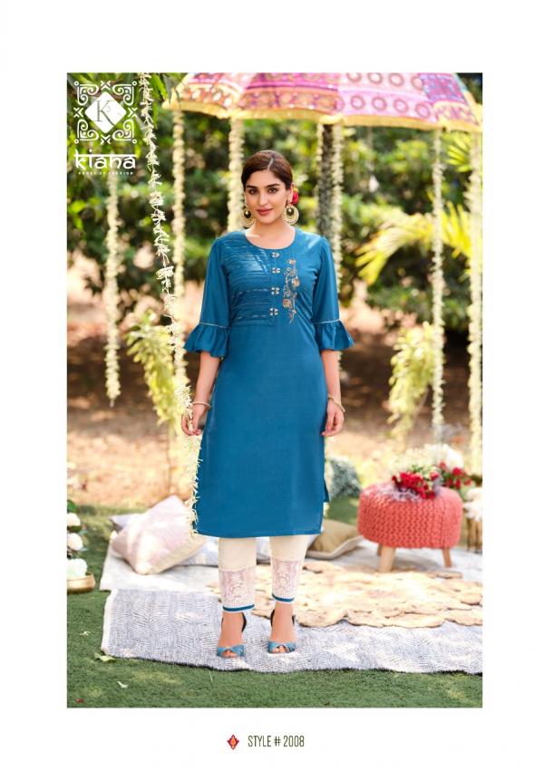 Kiana Fantasy Fancy Wear Musleen Kurti With Pant Collection